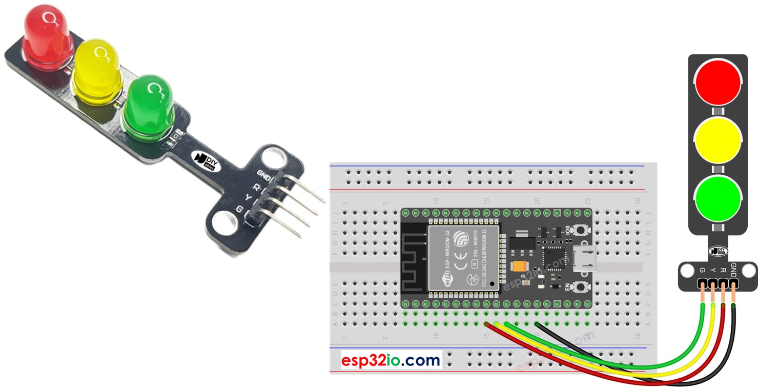 esp32-traffic-light project screenshot